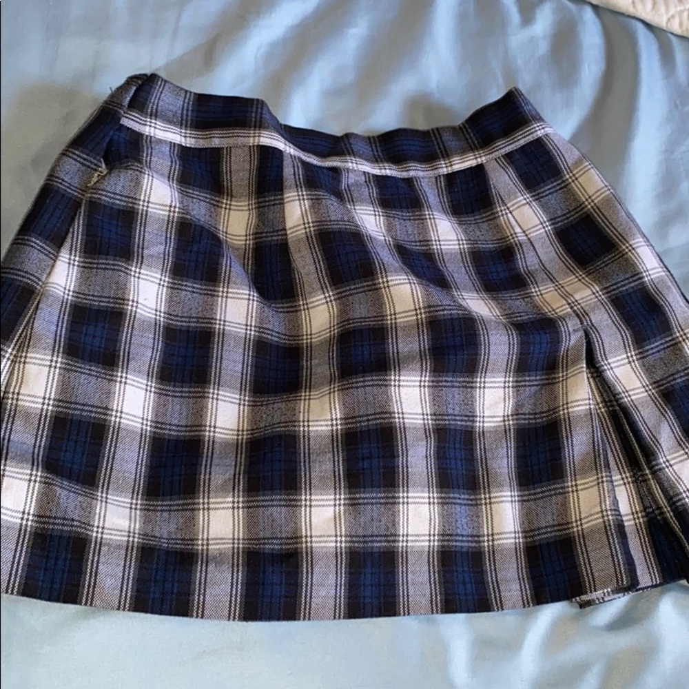 Plaid school girl skirt